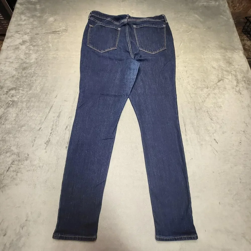 Old Navy Jeans Womens 12 Blue High-Rise WOW Super-Skinny Dark Wash Stretch